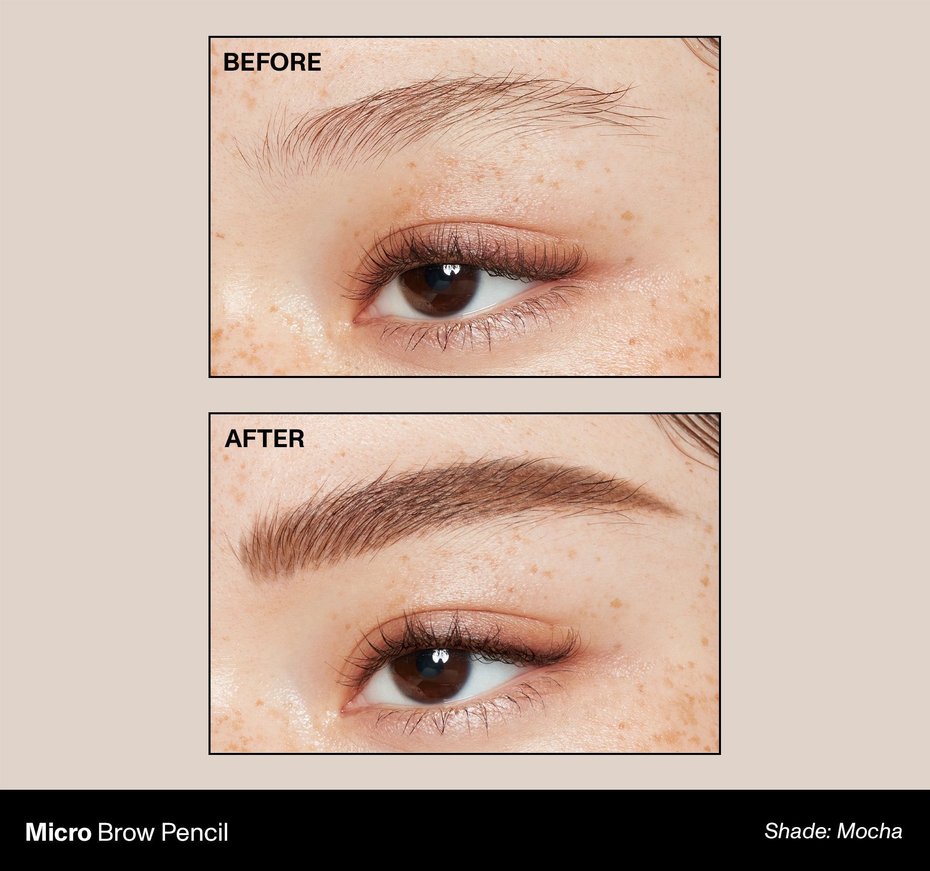 Micro Brow Pencil Shade: Mocha | Before & After {Mocha (rich brown)}