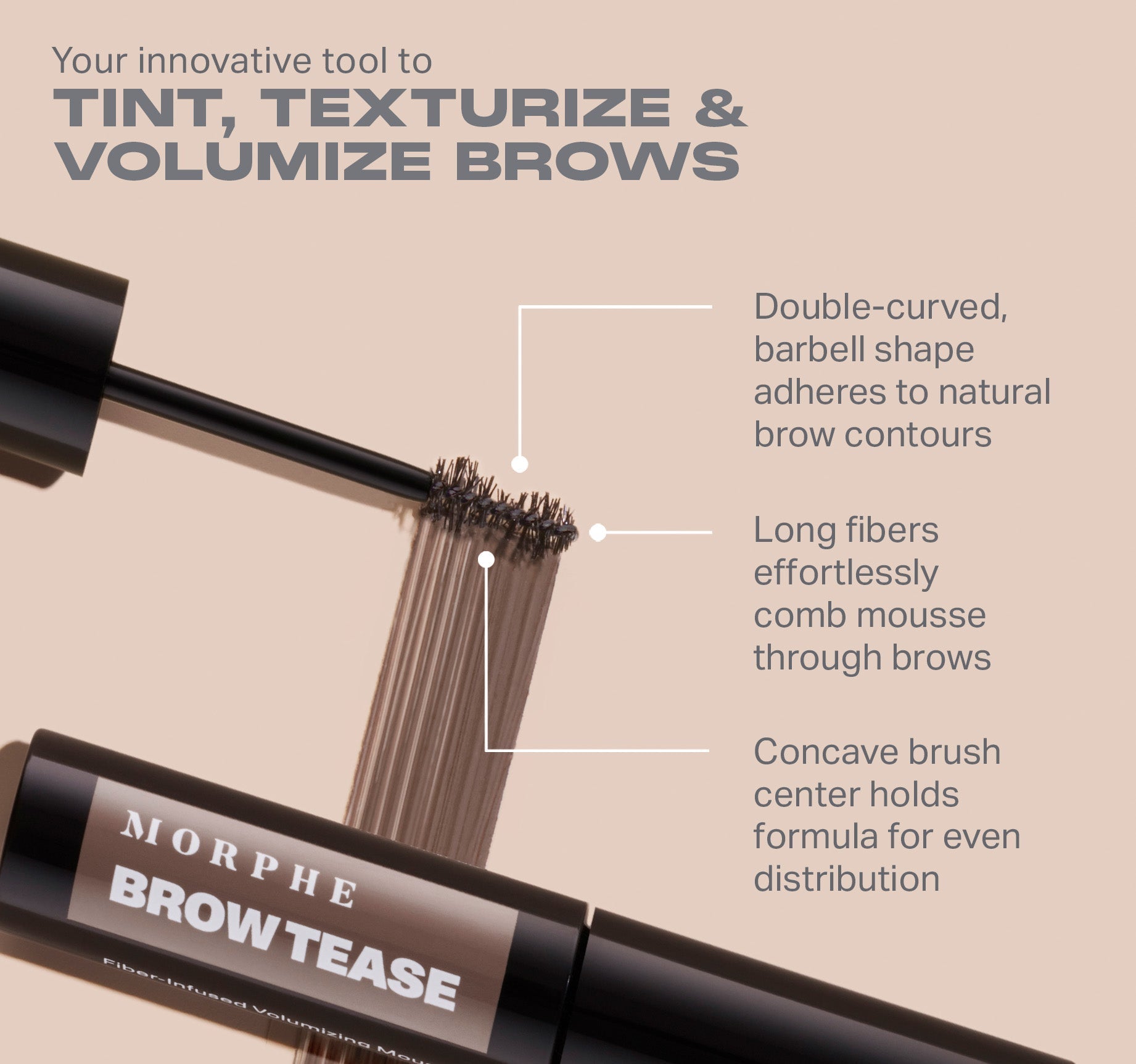 Brow Tease Fiber-Infused Volumizing Mousse {Praline}